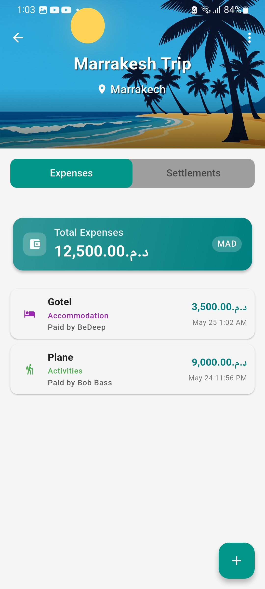 Settlement Screen